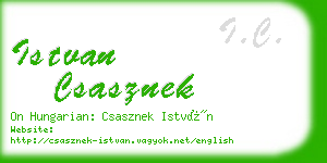 istvan csasznek business card